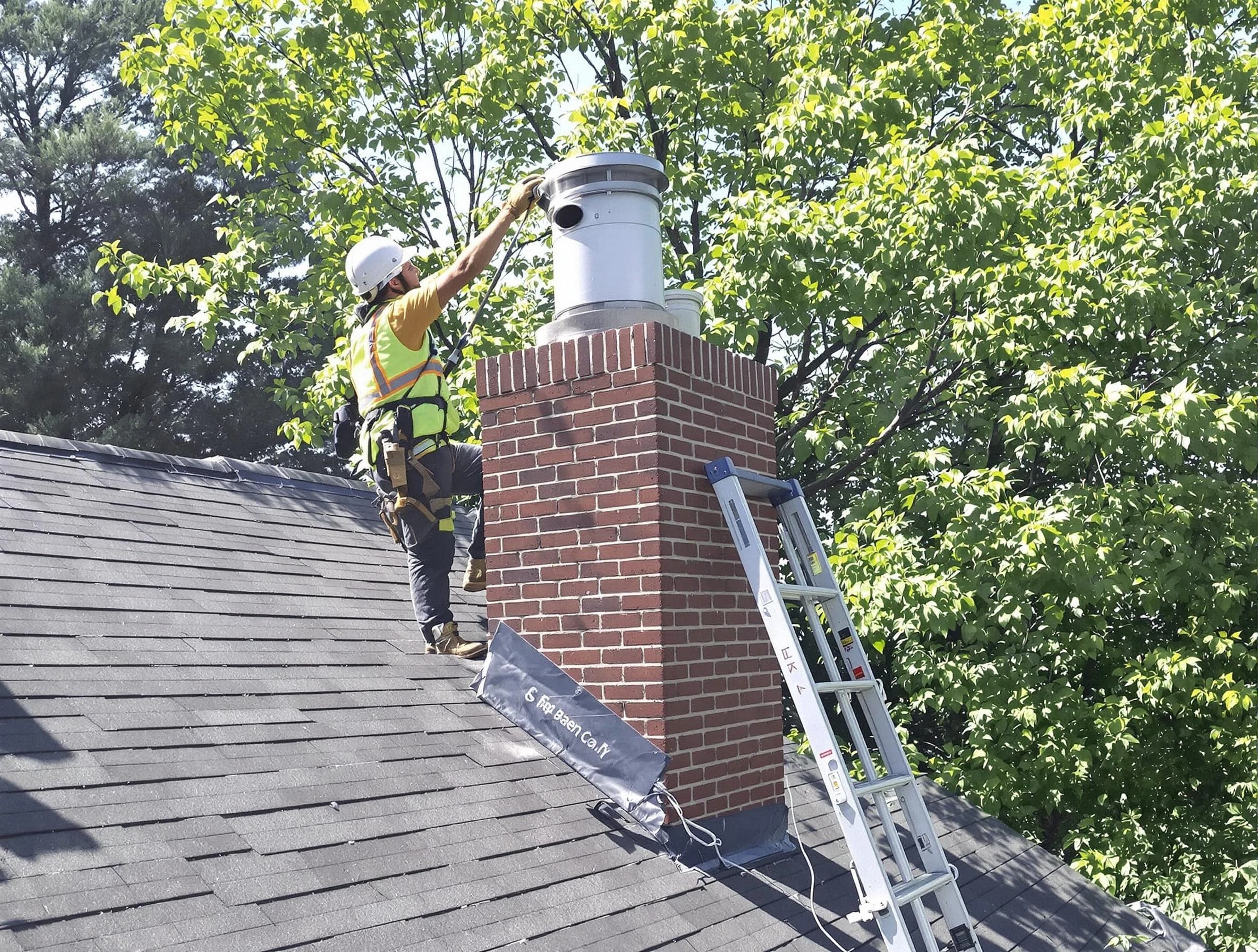 Chimney liner inspection by Canton Chimney Sweep in Canton, PA