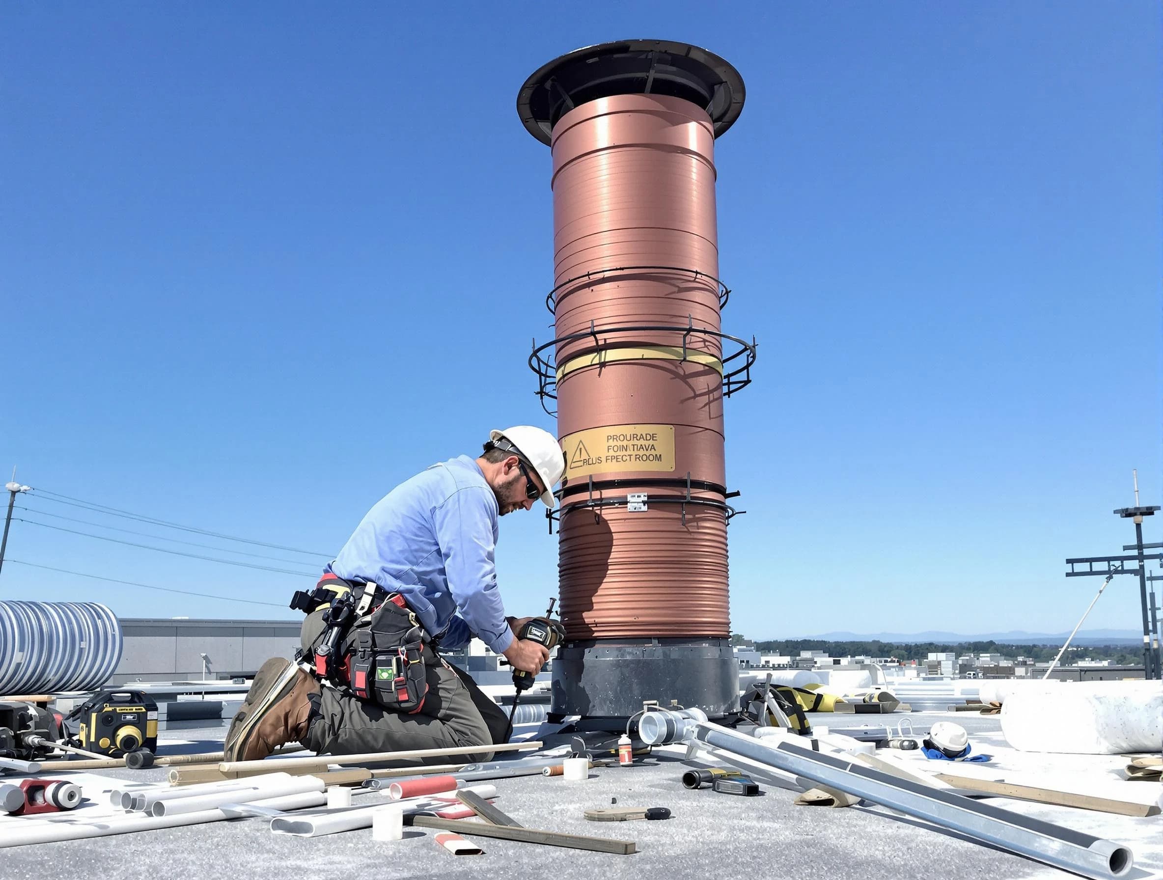 Installed chimney liner by Canton Chimney Sweep in Canton, PA