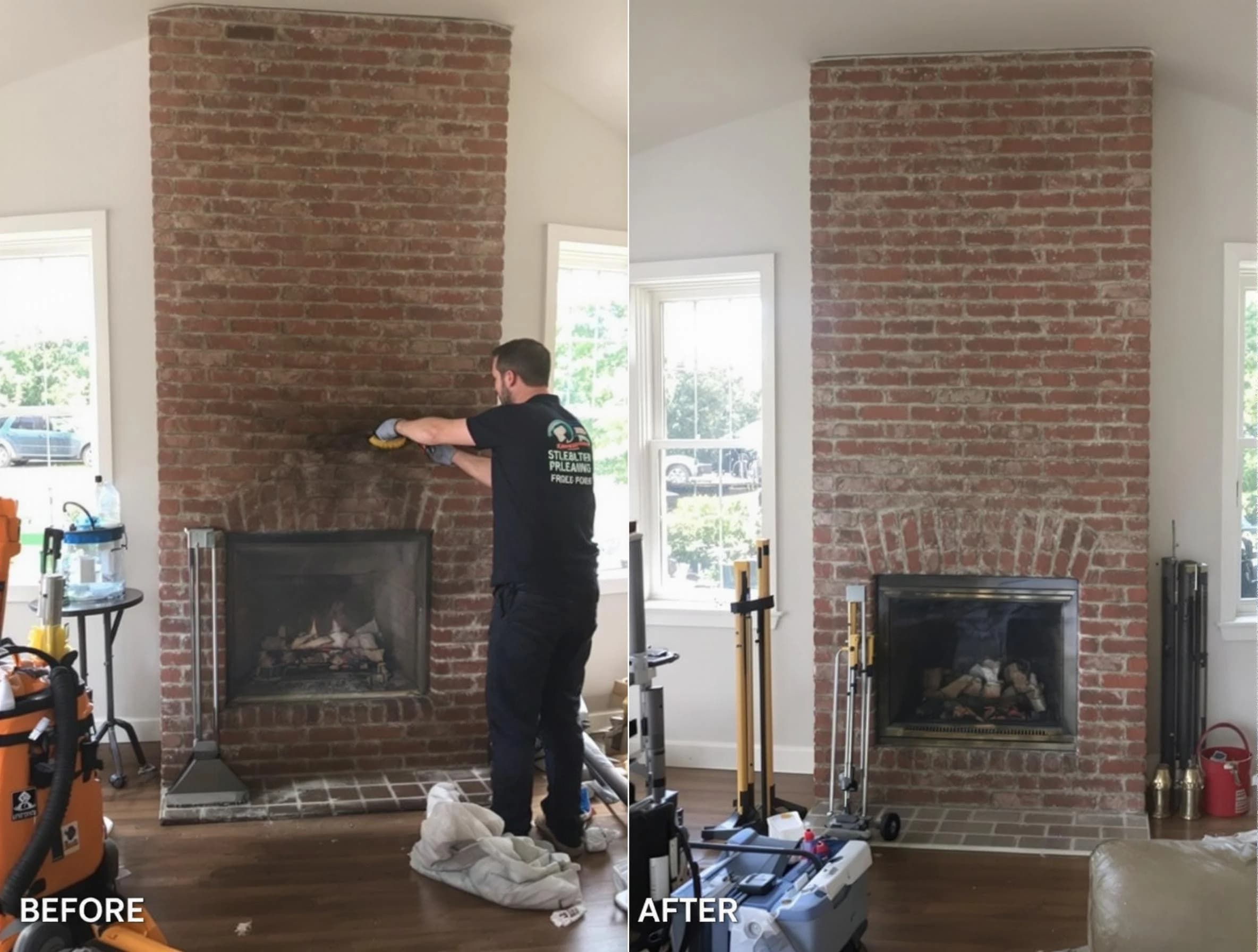 Finished chimney sweeping service by Canton Chimney Sweep in Canton, PA