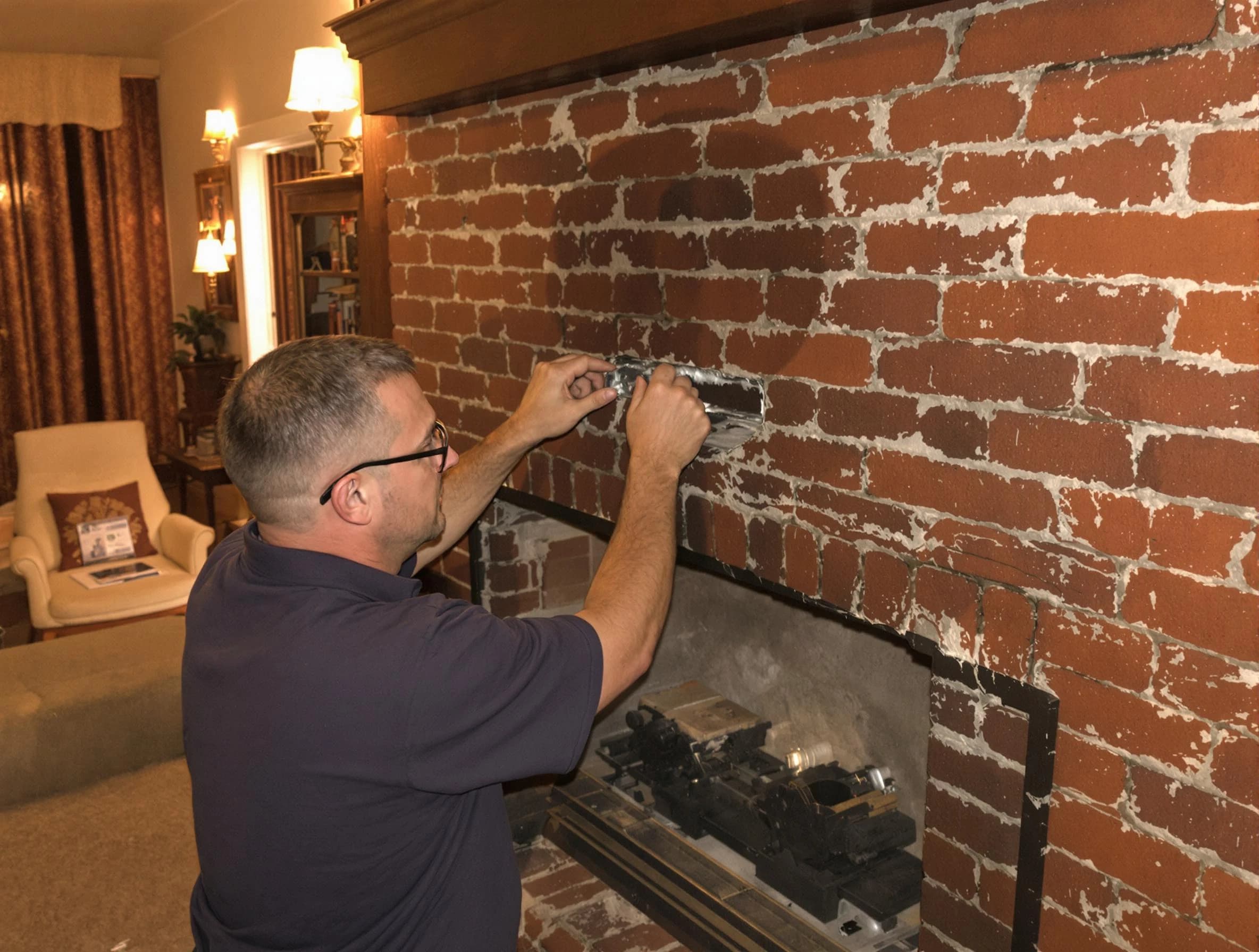 Canton Chimney Sweep expert fixing a fireplace in Canton, PA