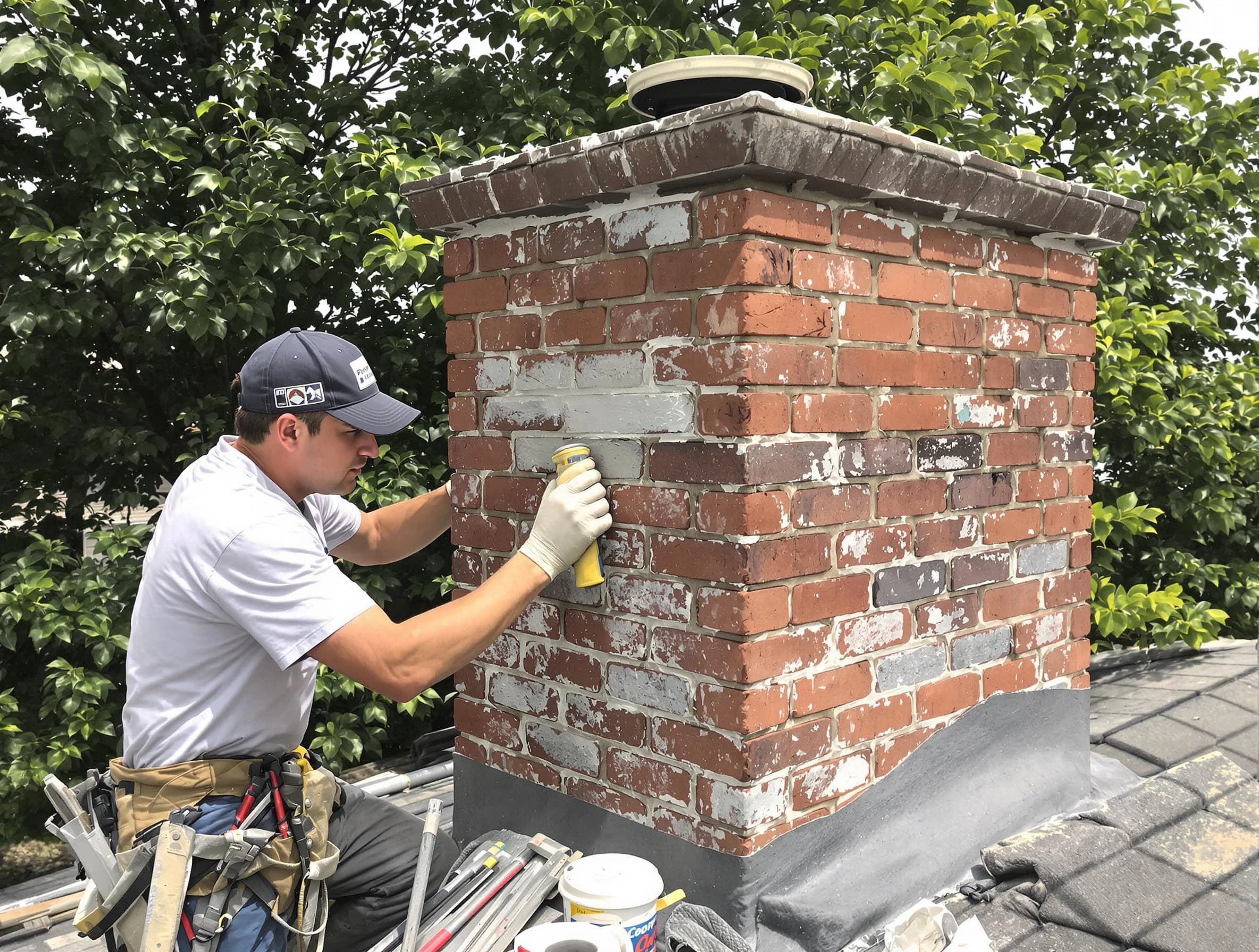 Canton Chimney Sweep restoring an aging chimney in Canton, PA