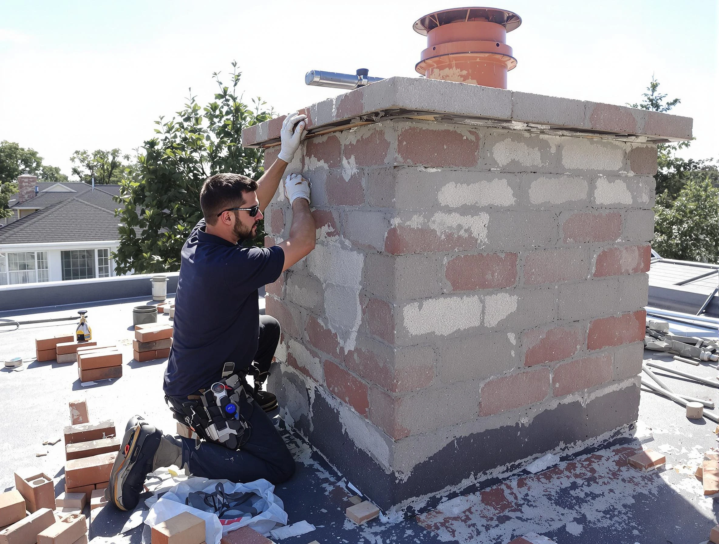 Advanced chimney repair process by Canton Chimney Sweep in Canton, PA