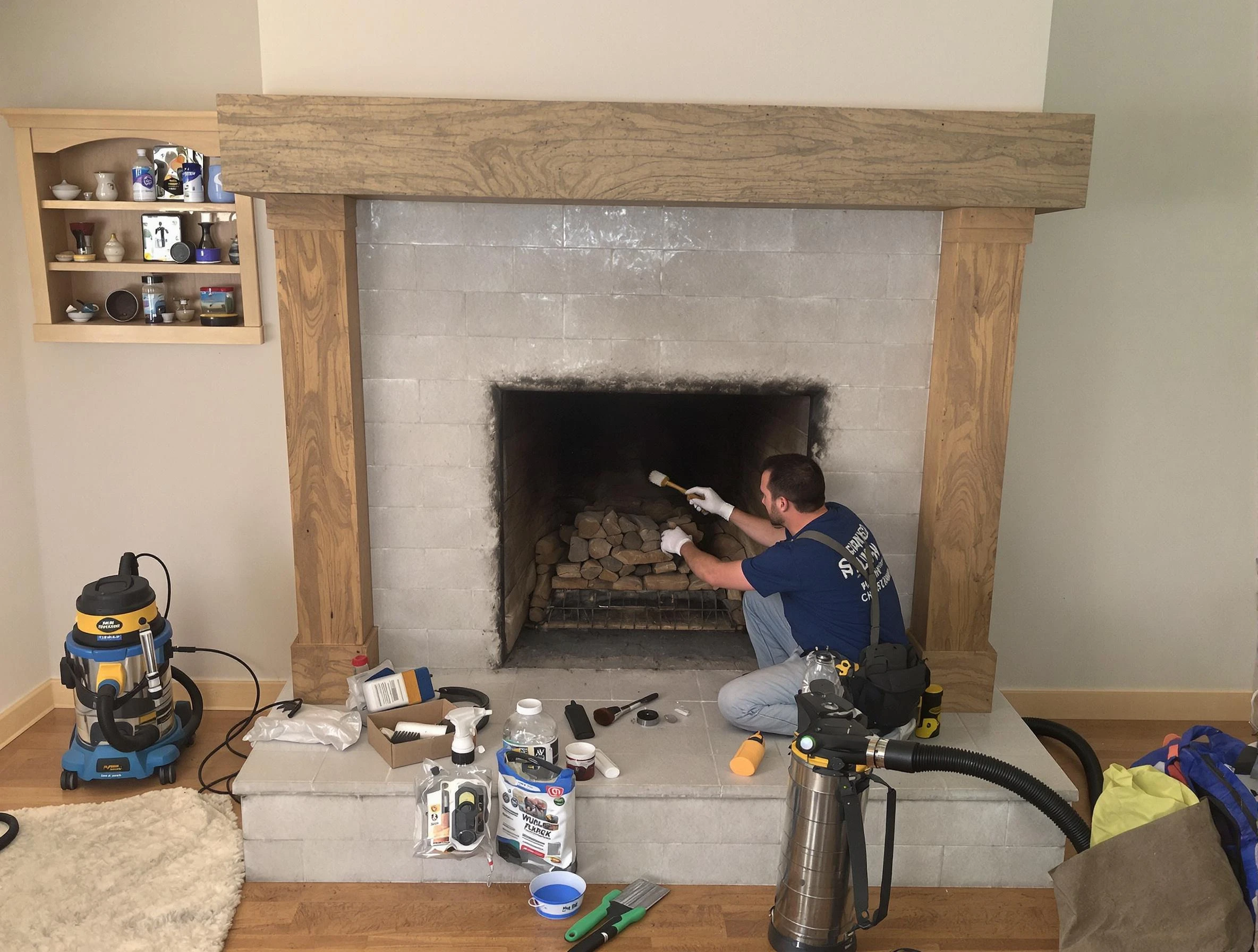 Detailed creosote removal process by Canton Chimney Sweep in Canton, PA