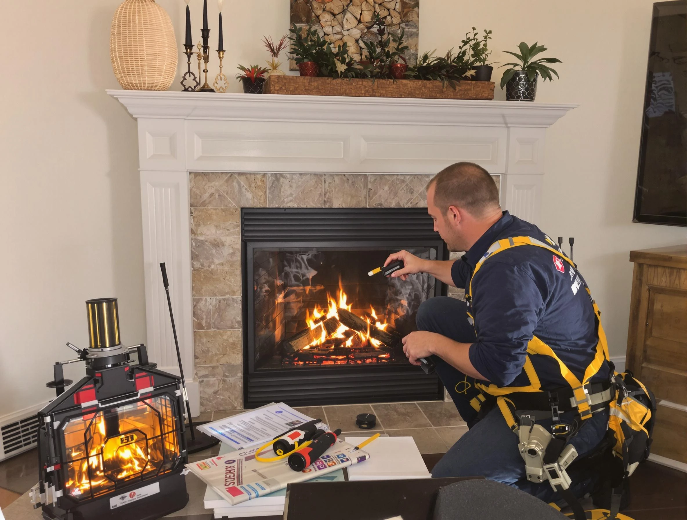 Safety-focused fireplace inspection by Canton Chimney Sweep in Canton, PA